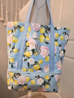 Blue Lemon Floral Tote Bag by Victoria's Secret